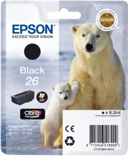 Epson Claria 26 Black Ink Cartridge (C13T26014010)